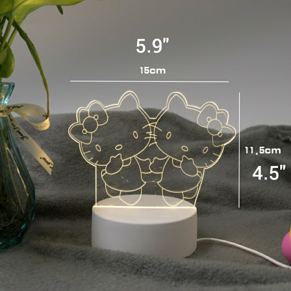 💚LAST 1💚5⭐ Hell Kitty LED Night Light (USB) - Picture 2 of 5
